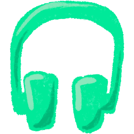 over ear headphones in shades of green
